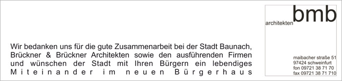 Boldt Architekten - Sonderveröffentlichung Bürgerhaus Baunach 2013