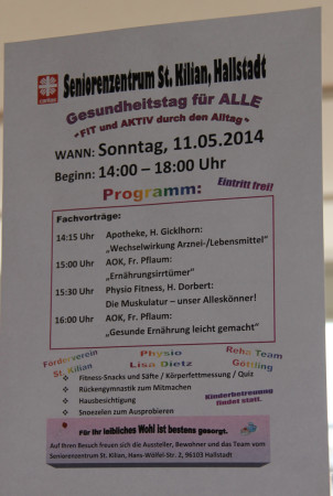 Hallstadt Mai 2014 Seniorenheim Gesundheitstag