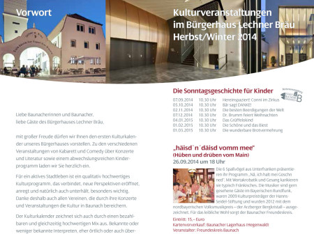 Kulturkalender Baunach 2014